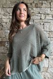Conrad Grunge Loose Cotton Knit Khaki